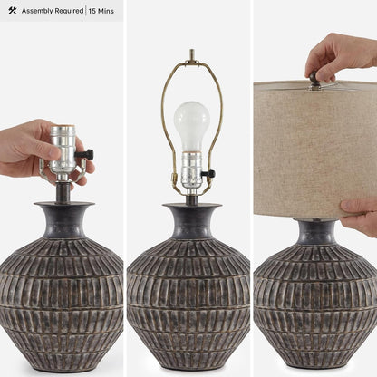 Signature Design by Ashley Magan Metal Table Lamp, 28", Antique Bronze3