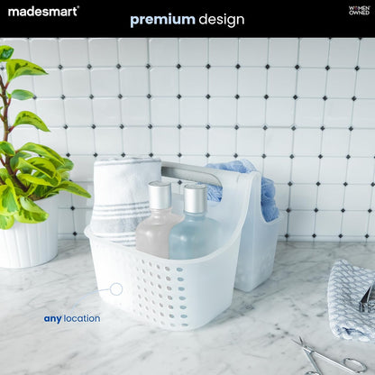 Shower Tote with Soft Grip Handle, Frost3