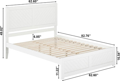 , Canyon Queen Platform Bed with Matching Footboard, White2