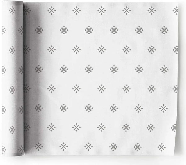 Linen Printed Dinner Napkin - 12.6 X 12.6 In. - 6 Units per Roll - Silver Stars1