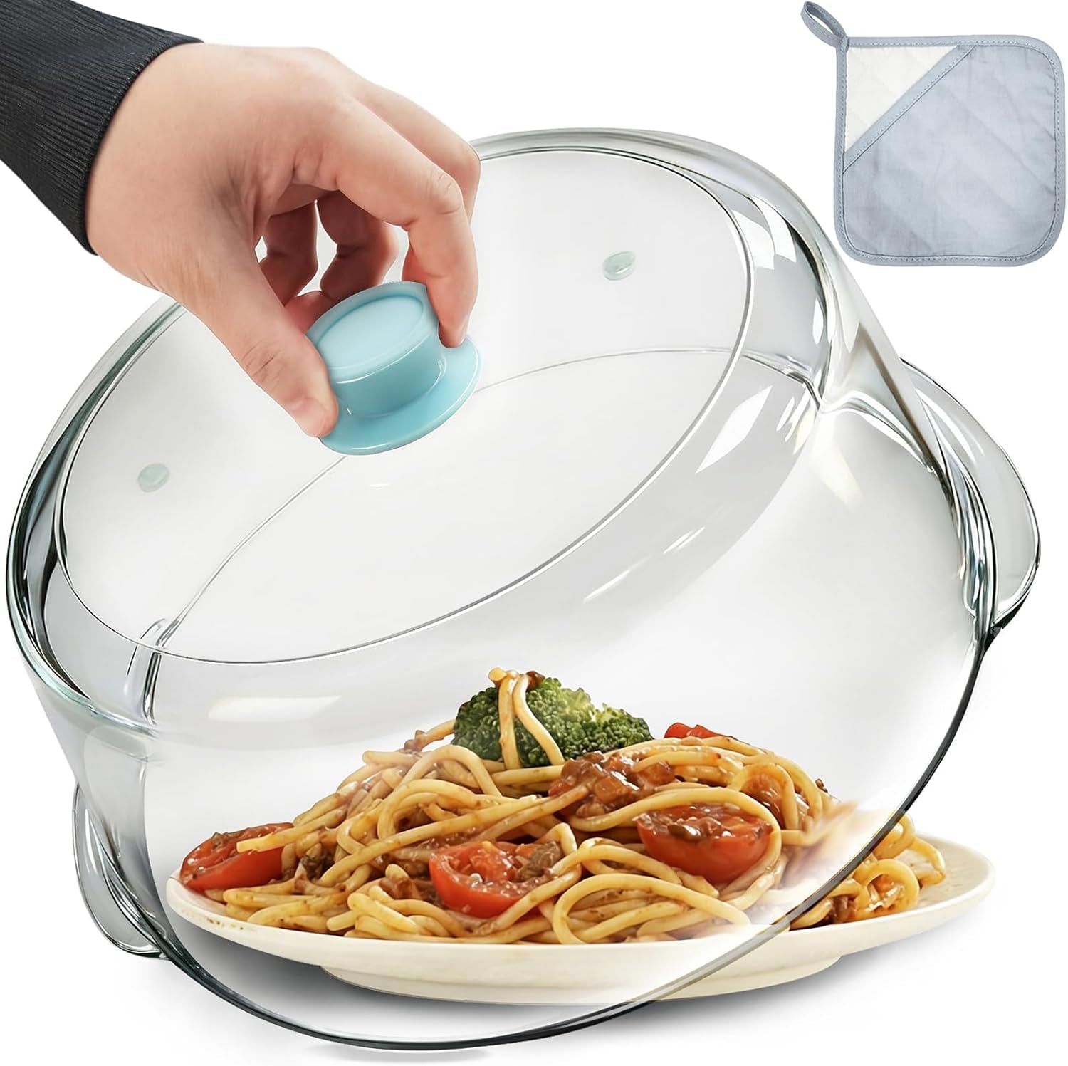 tall-glass-microwave-splatter-cover-for-food-10in-food-grade-guard-lid-no-plastic-bpa-free-dual-vents-silicone-knob-3-9in-tall-for-bowl-covers-microwave-lid-for-food-heating-dishwasher-safe