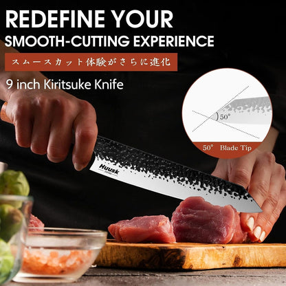 Kiritsuke Chef Knife - 9 Inch Japanese Kitchen Knife5