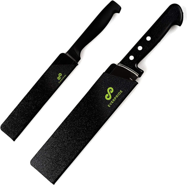 6 Inch & 8 Inch Chef Knife Guard Set (2-Piece Set) Universal Blade Edge Cover Sheaths for Chef and Kitchen Knives – Durable, Bpa-Free, Felt Lined, Sturdy ABS Plastic – Knives Not Included1
