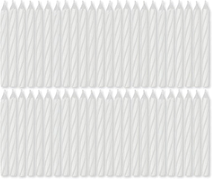Birthday Candles, Small White Spiral (48-Count)1