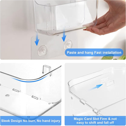 Wall Mount Organizer, 2Pc Small Adhesive Cabinet Door Organizer7