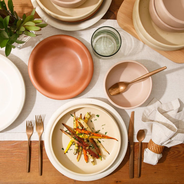 Corsica Clay Dinnerware Set - Stackable Colorful Boho Reactive Glaze Plates and Bowls Set -2 Time Oprah'S Favorite Things Brand- 16 Piece (Service for 4)- Matte Assorted Pottery Colors4
