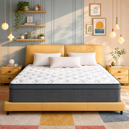 Luxury King Size Mattress, 14 Inch Hybrid Medium Firm Euro Top1