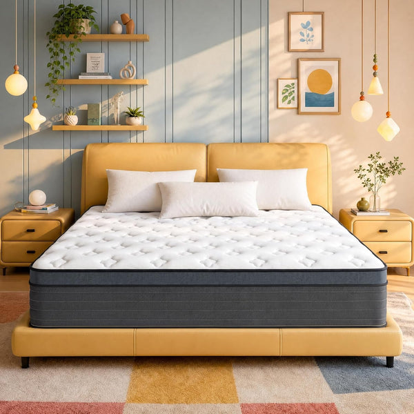 Luxury King Size Mattress, 14 Inch Hybrid Medium Firm Euro Top1
