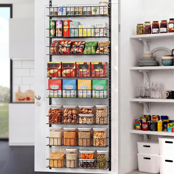 8-Tier Pantry Door Organizer, Black1