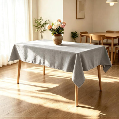 Gray Tablecloth Rectangle 55X71 Inch Waterproof Wipeable2