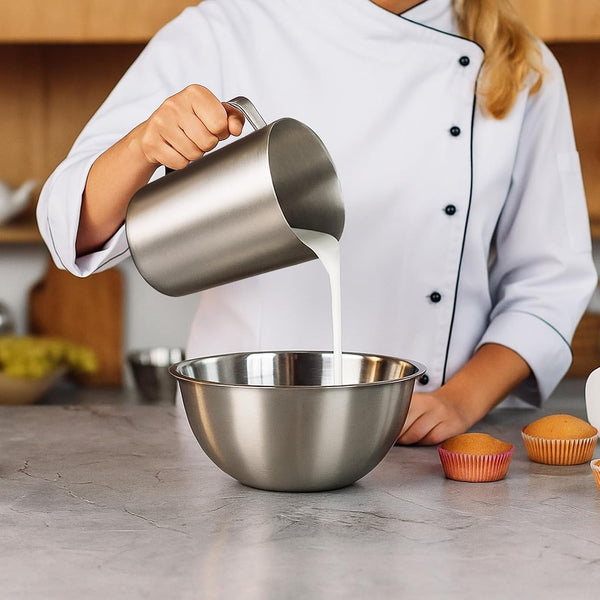 Stainless Steel Measuring Cup with Handle and Pour Lip, 2000Ml 70OZ Metal Pitcher with Oz and ML Marking, Heavy-Duty Milk Frothing Jug for Coffee Latte Art, Commercial and Home Kitchen7