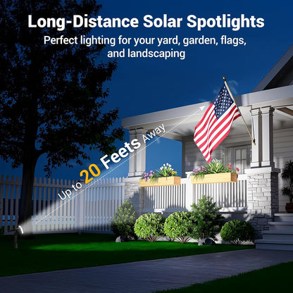 Solar Spot Lights Outdoor Waterproof, Super Bright Focused Beam Spotlights2