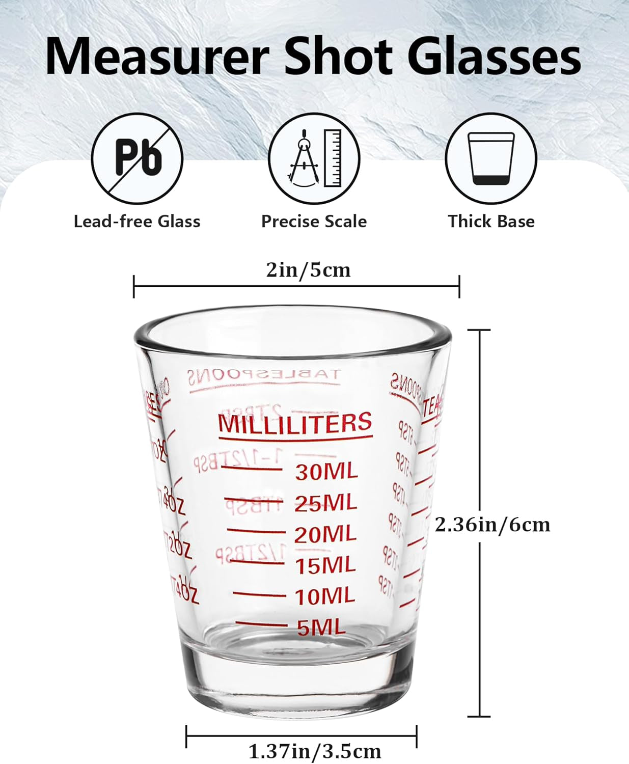 shot-glass-measuring-cup-set-2-pack-espresso-shot-glasses-red-glass-measuring-cups-feature-26-markings-up-to-1-oz-2-tbs-6-tsp-30-ml-for-espresso-liquor-medicine-and-recipes