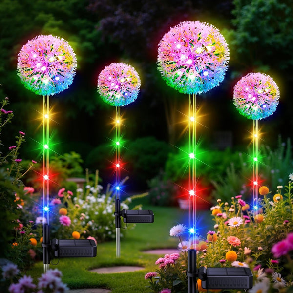 Solar Garden Lights Outdoor Waterproof Dandelion Flower Yard Decorations1