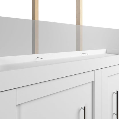 Queen Murphy Bed with Sofa, White, Pur, 96W8
