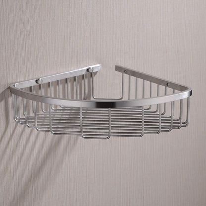 304 Stainless Steel Shower Caddy Corner Basket Shelf Bathroom Organizer Wall Mounted Storage, Brushed Nickel2