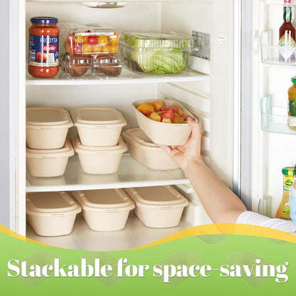 [100% Eco-Friendly] 34 Oz Disposable Food Containers with Lids – Sugarcane Pulp Take Out Containers, Biodegradable Lunch Box, Compostable and Microwave Safe To-Go Boxes for Meal Prep – Pack of 504