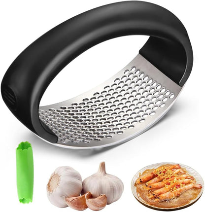 2024 Upgraded Stainless Steel Garlic Crusher - Garlic Crusher, Home Kitchen Utensils Portable Manual Garlic Crusher, Home & Kitchen Garlic Press (1Pc)1