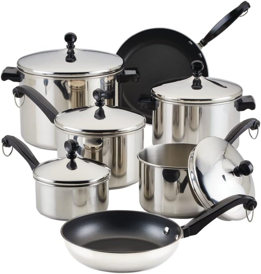 classic-series-nonstick-stainless-steel-cookware-set-pots-and-pans-set-15-piece