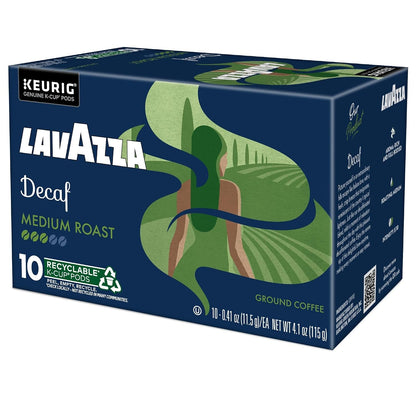 Lavazza Decaf, Single-Serve Keurig K-Cup Pods, Medium Roast Coffee, 60-Count Box (6 Packs of 10)12