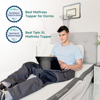 Twin XL Mattress Topper 2 Inch for College Dorm, Cooling Gel Memory Foam, Pressure Relief, Removable Washable Cover, Certipur-Us Certified (XL Twin 2")5