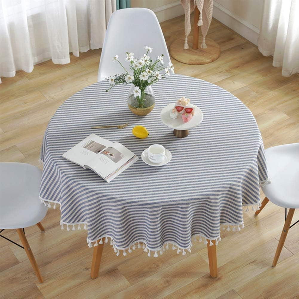 round-tablecloth-stripe-tassel-table-cloth-cotton-blend-dust-proof-table-cover-for-dining-circle-coffee-side-end-card-tables-parties-holiday-indoor-outdoor-use-blue-white-stripes-60-inch