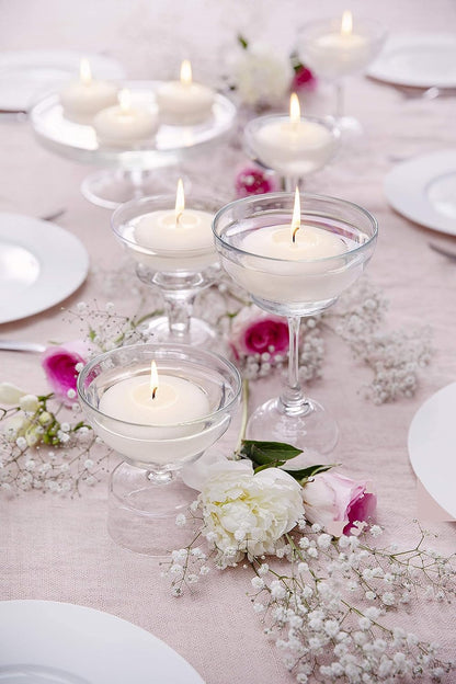 White Floating Candles 1.75 Inch, 20 Pack Candle Set – 4,5 Hours Burn Time – Premium European Quality – Smokeless & Dripless Smooth Flame – 100% Cotton Wick – Beach, Wedding, & Party Accessory5