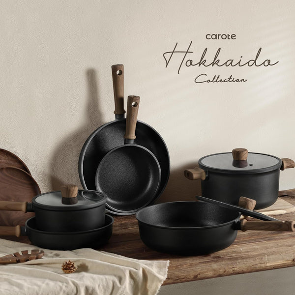 24Pcs Nonstick Cookware Sets, Pots and Pans Set | Titanium Infused, Ultra Durable, Fast & Even Heating, Easy Clean, All-Stovetop Compatible, with 6.5-Qt Stockpot & Egg Pan7