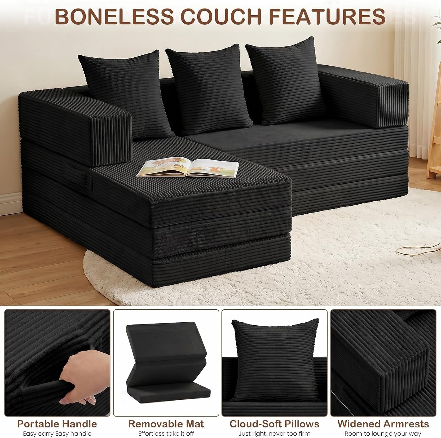 boneless-couch-l-shaped-couch-with-chaise-5-in-1-comfy-corduroy-fluffy-sofas-mini-flexible-module-combination-compact-room-couch-no-assembly-black