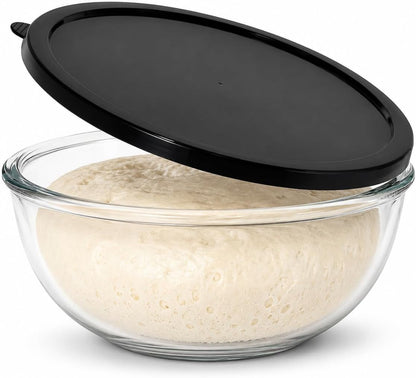 6.2QT Glass Sourdough Proofing Bowl with Lid, Large Mixing Bowl for Bread Dough Fermentation, Clear Borosilicate Glass Bowl for Baking, Salad, Meal Prep & Food Storage1
