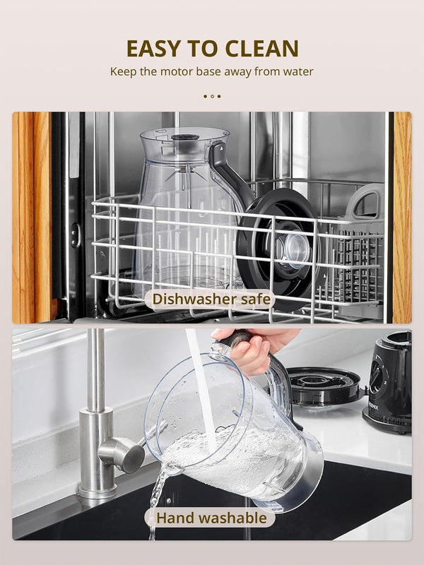 Blender, 50Oz Countertop Blender - 2 Adjustable Speeds + Pulse, Dual Safety Locks, Dishwasher-Safe Pitcher for Smoothies, Crushing Ice & Family Meals8