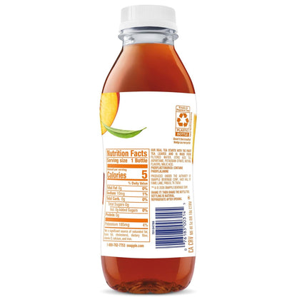 Zero Sugar Peach Tea, 16 Fl Oz Recycled Plastic Bottle (Pack of 12)11