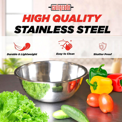 Culigrade Stainless Steel Mixing Bowls Set – 6-Piece Nesting Metal Mixing Bowls (0.75–8 Qt) – Durable, Rust-Resistant, Easy to Clean – for Baking, Cooking, Meal Prep & Serving4