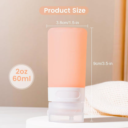 2 Oz Condiment Squeeze Bottles, Leakproof Salad Dressing Container | 4 Pack Silicone Salad Dressing Container to Go with Snack Storage Bag, Sauce Bottles for Lunch Box, Ketchup, Syrup, Candies7