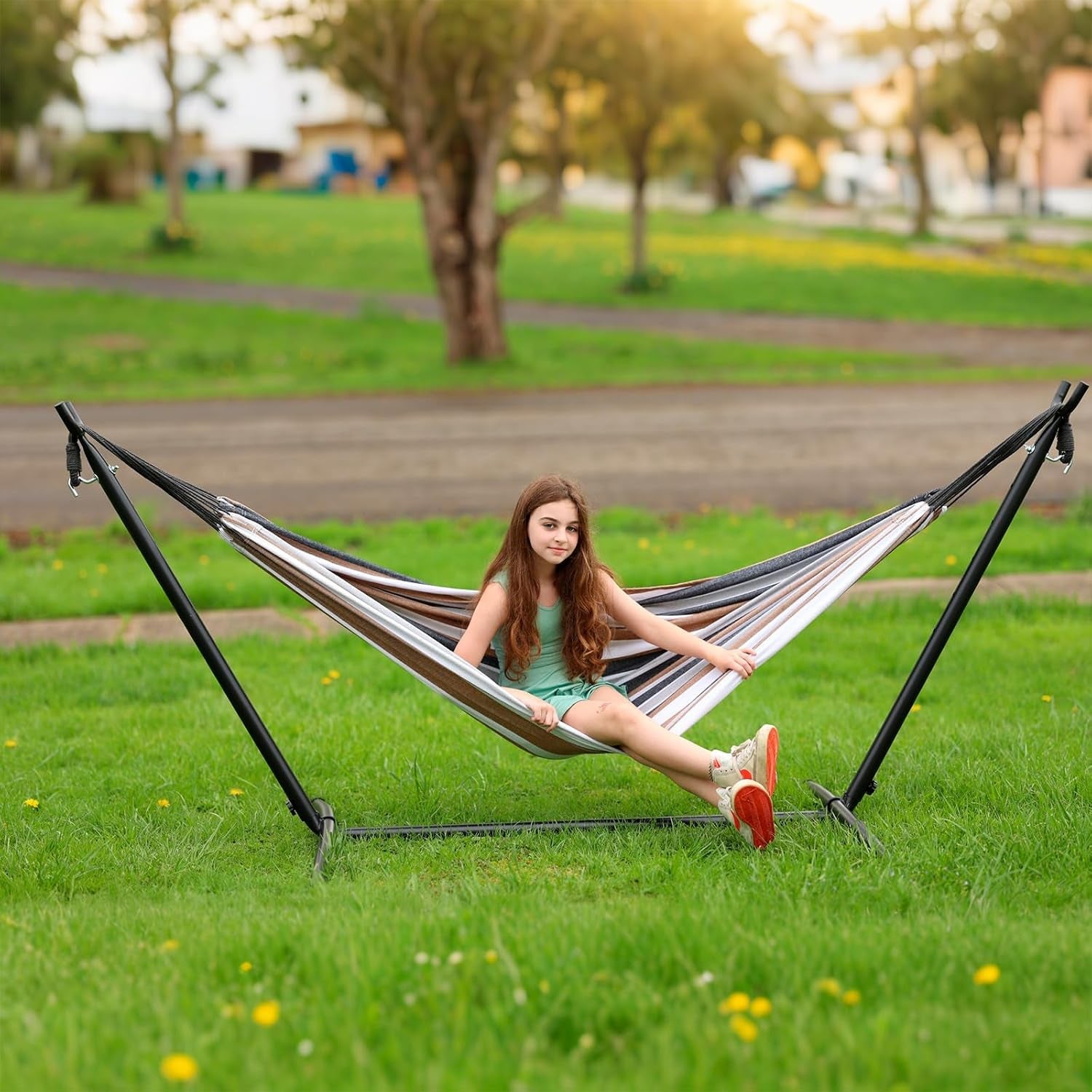 hammock-with-stand-for-outside-450lb-capacity-steel-stand-premium-carry-bag-included-and-two-anti-roll-balance-beam