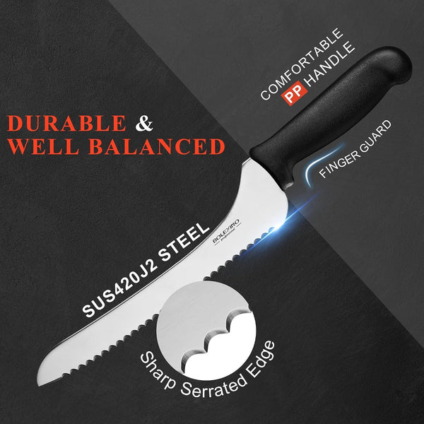 9 Inch Offset Serrated Bread Knife, for Homemade Sourdough & Cake3
