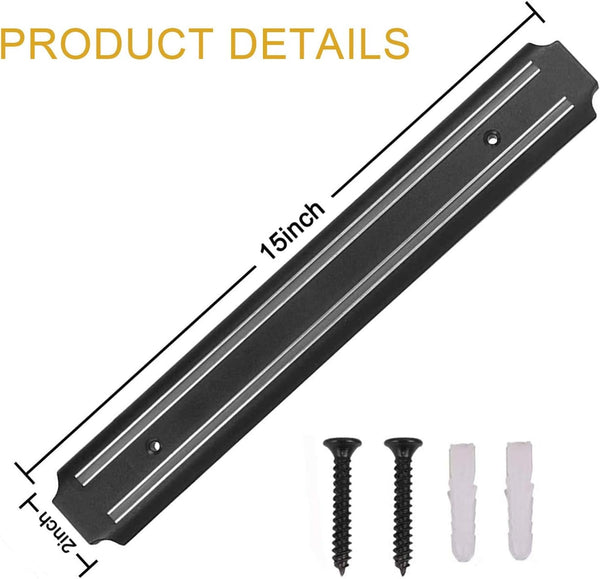 Magnetic Knife Strips(15 Inch X Set of 2) Magnetic Knife Storage Strip, Knife Holder, Knife Rack, Knife Strip, Kitchen Utensil Holder, Tool Holder, Multipurpose Magnetic Knife Rack2