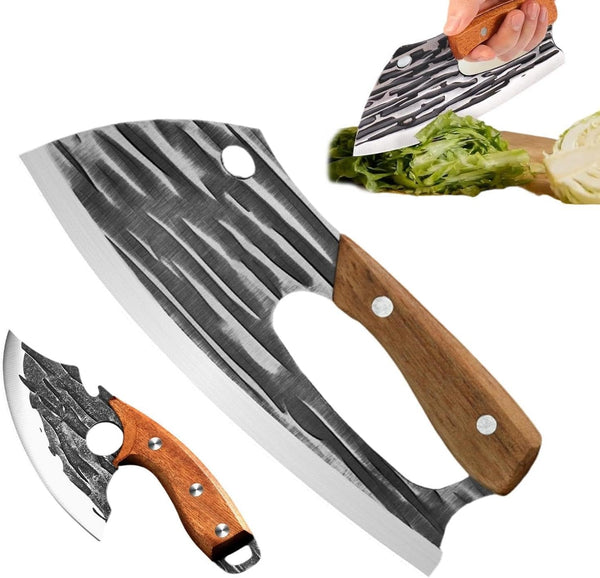 Meat Cleaver Heavy Duty - 2 Pieces Chicken Bone Cutter Tool | Beef Slicing9