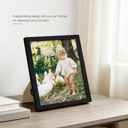 8X10 Picture Frame Set of 5, Black Frames 8X10 for Tabletop Display7