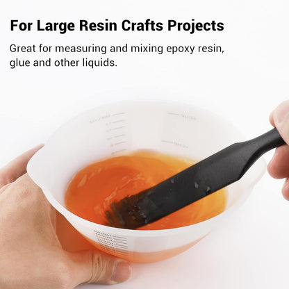 500Ml Large Silicone Measuring Cups, 2-Cup Resin Mixing & Pouring Cups for Epoxy, Resin Jewelry Making, Nonstick Reusable Craft Measuring Cups, 16 Oz, Set of 25