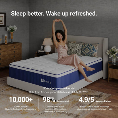 14 Inch Queen Mattress, Queen Hybrid Mattress with Gel Memory Foam3