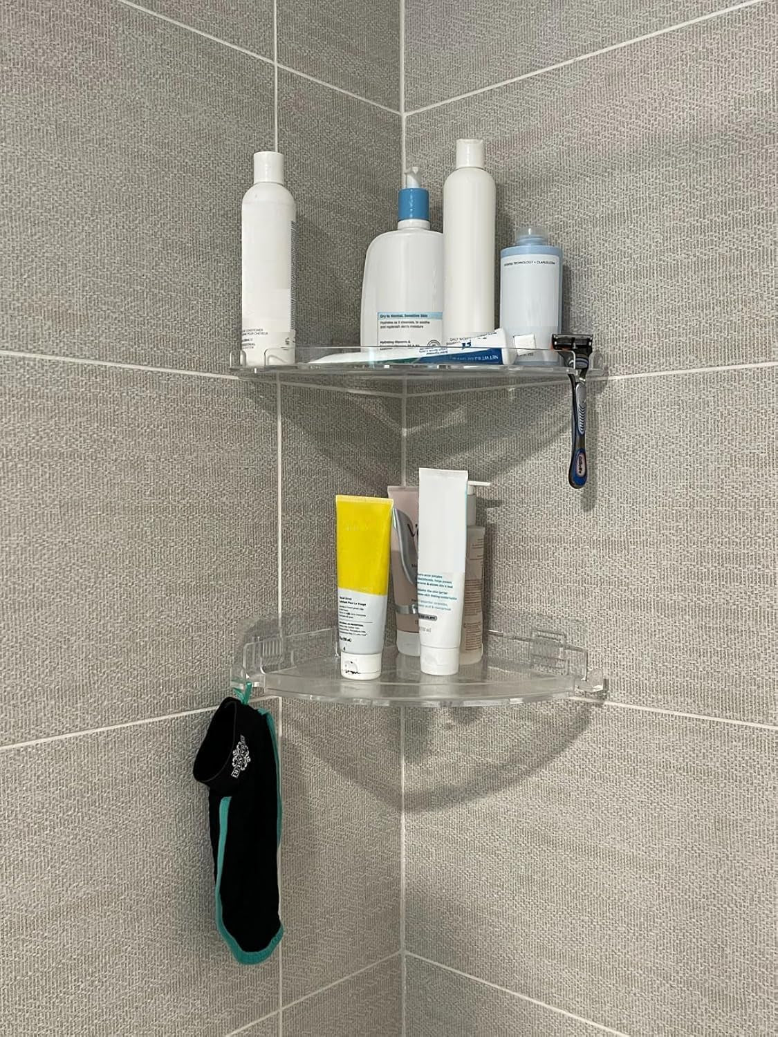 adhesive-acrylic-corner-shower-caddy-2-pack-rustproof-bath-shelf