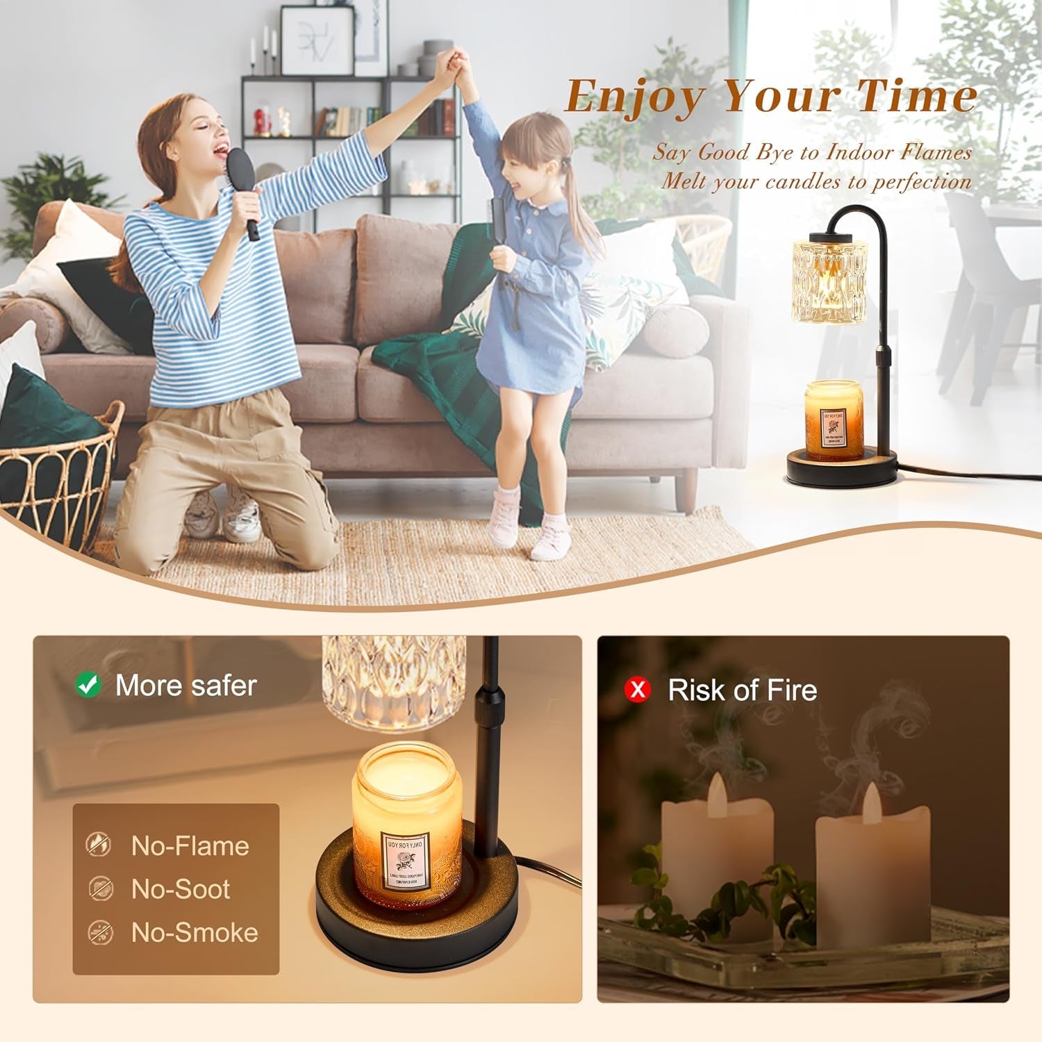 dimmable-candle-warmer-lamp-with-timer-height-adjustable-candle-warmer-for-jar-candles-electric-wax-melt-warmer-for-home-decor-house-warming-gifts-birthday-gifts-for-women-black-clear