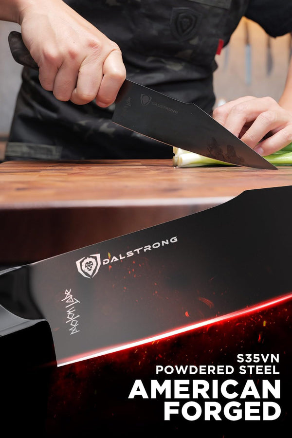 Santoku Knife - 7 Inch - Spartan Ghost Series - Premium American Forged S35VN Powdered Steel Kitchen Knife - Razor Sharp Kitchen Knife - Maple & Red Resin Handle - Vegetable Knife - Sheath4