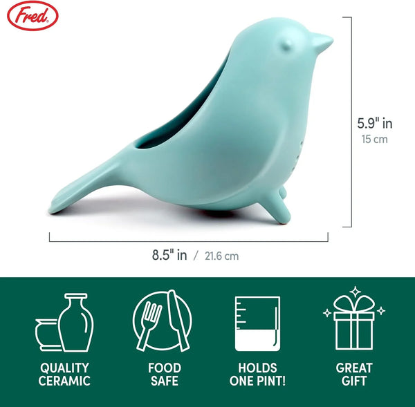 Genuine Fred BLUE BIRD Ceramic Colander, Charming, Unique Design, Berry Colander, Fun Kitchen Gadget2