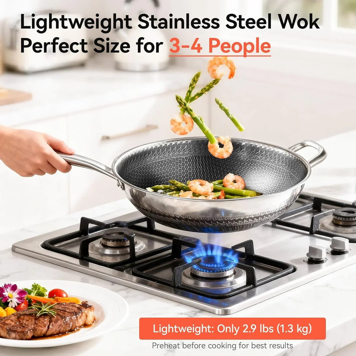 stainless-steel-wok-pan-with-lid-12-6-inch-honeycomb-hybrid-nonstick-stir-fry-pan-tri-ply-clad-skillet-for-induction-electric-gas-stove-dishwasher-safe-no-seasoning-needed-serves-3-4