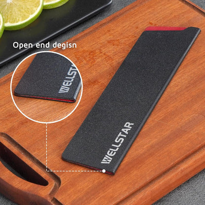Knife Edge Guards 8 Inch, Universal Blade Covers, BPA Free ABS Protective Blade Sheaths, Non-Scratch Felt Lining Kitchen Knives Covers (Knives Not Included)5