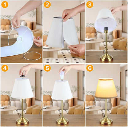 Gold Table Lamps Set of 2 for Bedroom, Living Room8