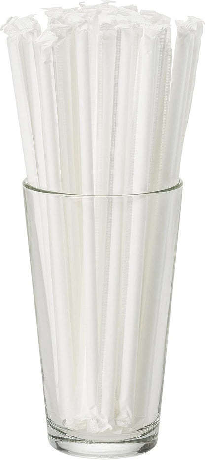 Clear Plastic Straws Individually Wrapped 1000 Pack - 8 Inch Drinking Straw, BPA Free - Restaurant Style Disposable Straws 0.24" Wide, Bulk Set3