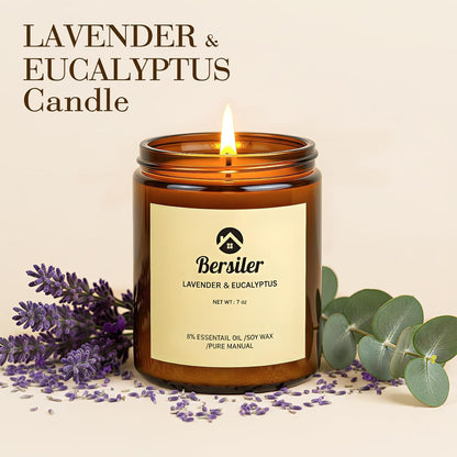 Scented Candles, Lavender Eucalyptus Candles, Non Toxic Soy Candle3